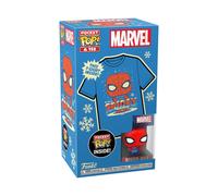 Funko Pocket POP & Tee: Marvel-Holiday Spiderman - Age 10-11 (Large)