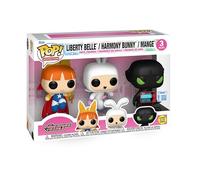 Funko Pop! Animation Powerpuff Girls Liberty Belle, Harmony Bunny, Mange 3-Pack, Glow in Dark Special Edition, 4-5.3 inches