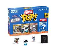 Funko Bitty Pop! Pixar - WALL-E 4PK - WALL-E, EVE, MO and A Surprise Mystery Mini Figure - 0.9 Inch (2.2 Cm) - Pixar Collection Collectable - Stackable Display Shelf Included - Gift Idea