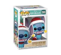 Funko POP! Disney: Lilo & Stitch - Stitch Holiday with Hat | Official Cartoon/Animation Merch - Collectable Vinyl Figurine for Shelf Display - Birthday Gift Idea for Fans and Collectors