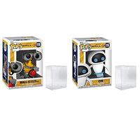 Funko Pop - Disney Pixar - Wall-E and Eve Figures - in Pop Protector and Box - Set of 2