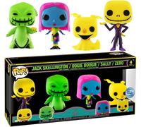 Funko Pop! Disney: The Night Before Christmas 4pk (BLKLT)(Exc) 69146 - Collectable Vinyl Figure - Gift Idea - Official Merchandise - Toys for Kids & Adults - Model Figure for Collectors and Display
