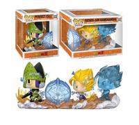 Funko Pop! Dragon Ball Z Pack 2 Figures Cell vs Gohan Nº2222 + Father Son Kamehameha Nº2223 | Pop Deluxe + Pop Moment | Collectible Vinyl Figures