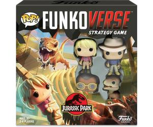 Funko POP Funkoverse Jurassic Park 100 Strategy Game & Raptor Dr Alan Figures