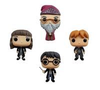Funko Pop! Harry Potter Pack 4 Figuras Harry Hermione Dumbledore Ron Figure
