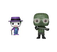 Funko POP! Heroes: Batman 1989 - The Joker With Hat and Cane - 1 in 6 Chance Of Receiving A Rare CHASE variant & The Batman - The Riddler, Multicolor
