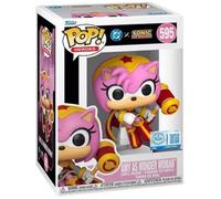 Funko Pop! Heroes: Justice League & Sonic - Amy Rose/Wonder Woman Hybrid Rose/WW - Sonic + DC Comics - Collectable Vinyl Figure - Gift Idea - Official Merchandise - Toys for Kids & Adults