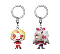 Funko POP! Keychain: Hazbin Hotel - Charlie & Vaggie - 2 Pack Novelty Keyring - Collectable Mini Figure - Stocking Filler - Gift Idea - Official Merchandise - Backpack Decor