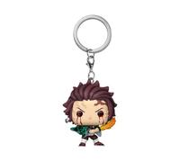 Funko Pop! Keychain: DS - Tanjiro Kamado - (Sun Breathing) - Demon Slayer - Novelty Keyring - Collectable Vinyl Mini Figure - Stocking Filler - Gift Idea - Official Merchandise