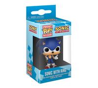 Funko Pocket Pop! Keychain: Sonic the Hedgehog: Sonic the Hedgehog With Ring - Sonic the Hedgehog Novelty Keyring - Collectable Mini Figure - Stocking Filler - Gift Idea - Official Merchandise