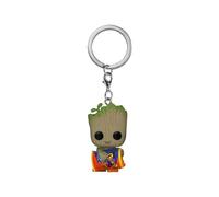 Funko POP! Keychain: Marvel - Guardians Of the Galaxy - Groot - 1/6 Odds for Rare Chase Varianteese Puffs - Groot Shorts Novelty Keyring - Collectable Mini Figure - Stocking Filler - Gift Idea