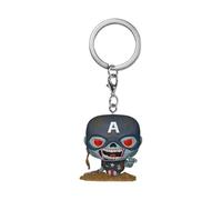 Funko POP! Keychain: Marvel Zombies - Zombie Captain America Keyring | Official Superheroes Merch - Mini Figurine Keyring for Keys, Bags and Backpacks - Stocking Filler and Party Bag Gift