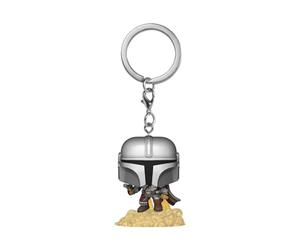 Funko Pop! Keychain: Star Wars: the Mandalorian - Mango - Mando With Blaster Novelty Keyring - Collectable Mini Figure - Stocking Filler - Gift Idea - Official Merchandise - TV Fans - Backpack Decor