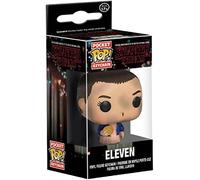Funko POP! Keychain: Stranger Things - Eleven With Eggo - (No Wig) - Stranger Things + Kellogg Novelty Keyring - Collectable Mini Figure - Stocking Filler - Gift Idea - Official Merchandise - TV Fans
