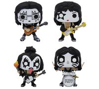Funko POP! KISS: Band Set - Glow in The Dark Collectible Set - Online Exclusive - The Spaceman, The Starchild, The Demon, The Catman