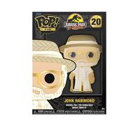 Funko Pop! Large Enamel Pin MOVIES: Jurassic Park - John Hammond - Jurassic Park Enamel Pins - Cute Collectable Novelty Brooch - for Backpacks & Bags - Gift Idea - Official Merchandise