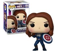 Funko POP! Marvel - What If - Captain Carter - Marvel What If - Collectable Vinyl Figure - Gift Idea - Official Merchandise - Toys for Kids & Adults - TV Fans - Model Figure for Collectors