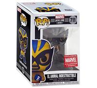 Funko Pop! Marvel Collector Corps Exclusive Lucha Libre #711 B & W El Animal Indestructible w/ Acrylic Case