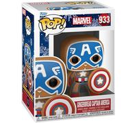 Funko POP! Marvel: Holiday - Captain America - Marvel Comics - Collectable Vinyl Figure - Gift Idea - Official Merchandise - Toys for Kids & Adults - Comic Books Fans - Model Figure for Collectors