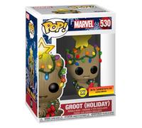 Funko Pop! Marvel Holiday Groot with Lights (Glow in The Dark), Exclusive
