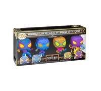 Funko Pop! Marvel: Miles Morales 4pk (BLKLT)(Exc) Collectable Vinyl Figure - Gift Idea - Official Merchandise - Toys for Kids & Adults - Model Figure
