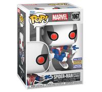 POP! Marvel: Spider-Man Bug-Eyes Armor - (White/Blue), Convention - Marvel Comics - Amazon Exclusive - Collectable Vinyl Figure - Gift Idea - Official