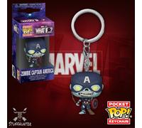Funko Pop Marvel What If...? Zombie Captain America - Pocket Keychain - New