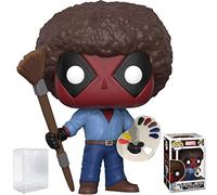 Funko Pop! Marvel X-Men: Deadpool Playtime - Bob Ross Deadpool Vinyl Figure (Bundled with Pop Box Protector Case)