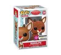 Funko POP! Movies: Rudolph - Rudolph - Flocked - Rudolph the Red-Nosed Reindeer - Amazon Exclusive - Collectable Vinyl Figure - Gift Idea - Official Merchandise - Toys for Kids & Adults - Movies Fans