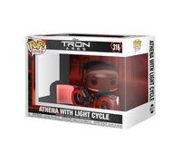 Funko POP! Ride: Tron: Ares - Athena with Light Cycle | Official Sci-Fi Merch - Collectable Vinyl Figurine for Shelf Display - Birthday Gift Idea for Fans and Collectors