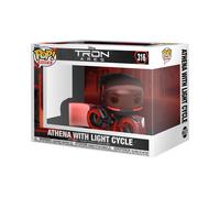 Funko POP! Ride: Tron: Ares - Athena with Light Cycle | Official Sci-Fi Merch - Collectable Vinyl Figurine for Shelf Display - Birthday Gift Idea for Fans and Collectors