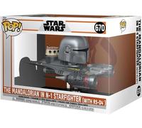Funko Pop Rides Mandalorian Mandaloriano & N - 1 Starfighter 76549 Clear