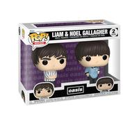 Funko POP! Rocks: Oasis - Liam & Noel Gallagher 2 Pack | Official Merch - Collectable Vinyl Figurine for Shelf Display - Birthday Gift Idea for Fans and Collectors