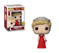 Funko Pop! Royals: The Royal Family - Diana Princess of Wales Red Dress Chase Variant Limited Edition Vinyl Figure (Bundled with Pop Box Protector Case)