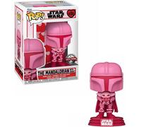 Funko POP Star Wars 498 Exclusive Valentine The Mandalorian with Grogu w Free