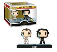 Funko Pop! Vinyl Bobble-head 2-Pack – Star Wars Rey Movie Moments, Rey & Kylo Ren – 9 cm