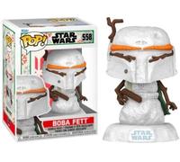 Funko POP Star Wars Boba Fett Snowman #558 Christmas Vinyl - New + Protector
