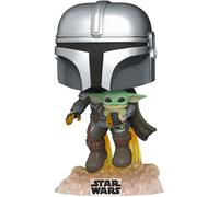 Funko Pop! Star Wars: The Mandalorian - Mandalorian Flying with The Child - Jigsaw Puzzle