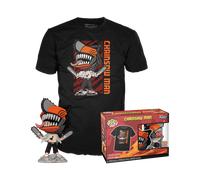 Funko Pop! & Tee: Chainsaw Man Leaping - Medium - T-Shirt - Clothes With Collectable Vinyl Figure - Gift Idea - Toys and Short Sleeve Top for Adults Unisex Men and Women - Official Merchandise