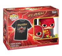 Funko Pop! Tee and Vinyl - DC Comics The Flash (Glow In The Dark) Vinyl Figure #1097 and Small Size Short Sleeve T-Shirt