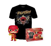 Funko POP! & Tee: DC - the Flash - Medium - DC Comics - T-Shirt - Clothes With Collectable Vinyl Figure - Gift Idea - Toys and Short Sleeve Top for Adults Unisex Men and Women - Official Merchandise