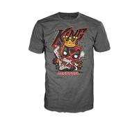 Funko Pop! Tee: Deadpool - King Deadpool - Large - T-Shirt - Clothes - Gift Idea - Short Sleeve Top for Adults Unisex Men and Women - Official Merchandise - Movies Fans