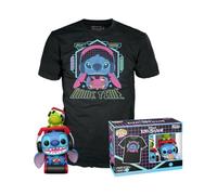Funko POP! & Tee: L & S - Gmr Stitch With Frog - L - Lilo and Stitch - T-Shirt - Clothes With Collectable Vinyl Figure - Gift Idea - Toys and Short Sleeve Top for Adults Unisex Men