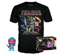 Funko Pop! & Tee: Marvel - Thanos - (BKLT) - Large - (L) - Marvel Comics - T-Shirt - Clothes With Collectable Vinyl Figure - Gift Idea - Toys and Short Sleeve Top for Adults Unisex Men and Women