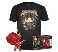 Funko POP! & Tee: Stranger Things - Hunter Eddie With Guitar - Extra Large - (XL) - T-Shirt - Clothes With Collectable Vinyl Figure - Gift Idea - Toys and Short Sleeve Top for Adults Unisex Men