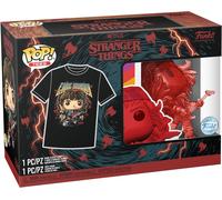 Funko POP! & Tee: Stranger Things - Hunter Eddie With Guitar - Large - (L) - T-Shirt - Clothes With Collectable Vinyl Figure - Gift Idea - Toys and Short Sleeve Top for Adults Unisex Men and Women