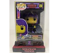 FUNKO POP Television TV Stranger Things Eddie With Guitar #1250 Black Light