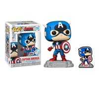 Funko Pop The Avengers - Captain America Figure Exclusive #1290 + Enamel Pin