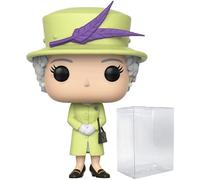 Funko POP The Royal Family - Queen Elizabeth II (Green Outfit) Vinyl Figure (Bundled with patible Box Protector Case) Multicolored 3.75 inches