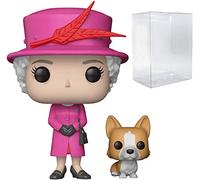 Funko POP The Royal Family - Queen Elizabeth II with Corgi Pop! Vinyl Figure (Bundled with patible Pop Box Protector Case) Multicolored 3.75 inches